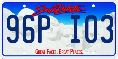 SD license plate 96PI03
