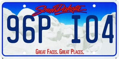 SD license plate 96PI04