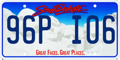 SD license plate 96PI06