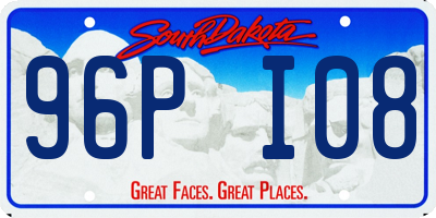 SD license plate 96PI08