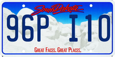 SD license plate 96PI10