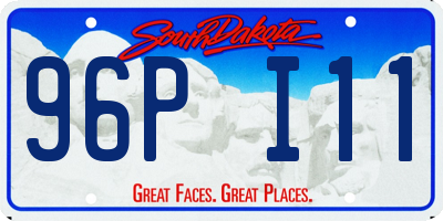 SD license plate 96PI11