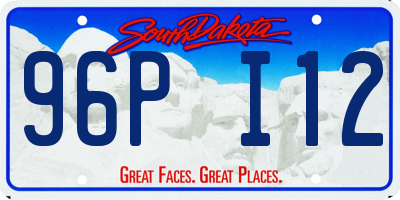 SD license plate 96PI12