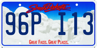 SD license plate 96PI13