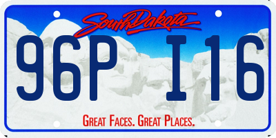 SD license plate 96PI16