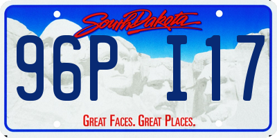 SD license plate 96PI17