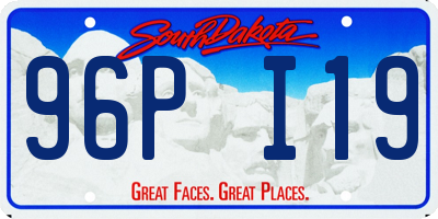 SD license plate 96PI19