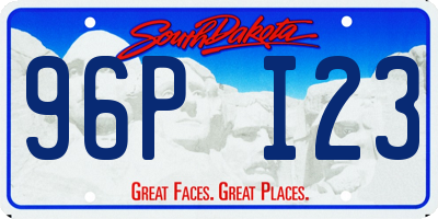 SD license plate 96PI23