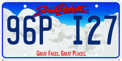 SD license plate 96PI27