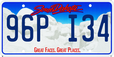 SD license plate 96PI34