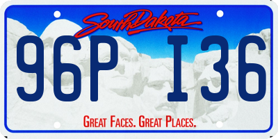 SD license plate 96PI36