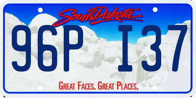 SD license plate 96PI37