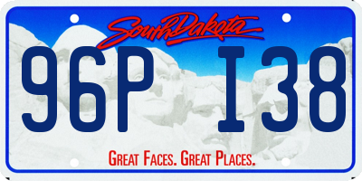 SD license plate 96PI38
