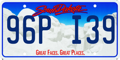 SD license plate 96PI39