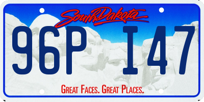 SD license plate 96PI47