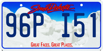 SD license plate 96PI51