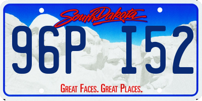 SD license plate 96PI52
