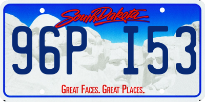 SD license plate 96PI53