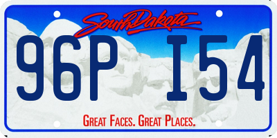 SD license plate 96PI54