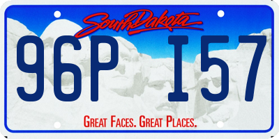 SD license plate 96PI57