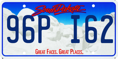 SD license plate 96PI62