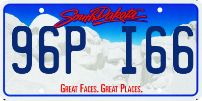 SD license plate 96PI66