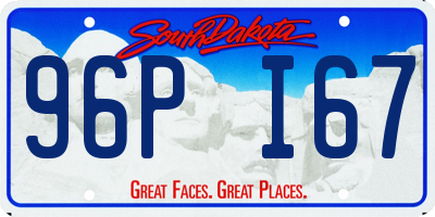 SD license plate 96PI67