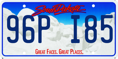 SD license plate 96PI85