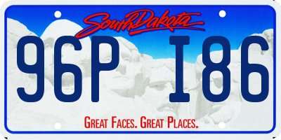 SD license plate 96PI86