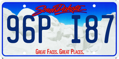 SD license plate 96PI87