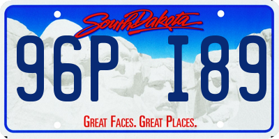 SD license plate 96PI89