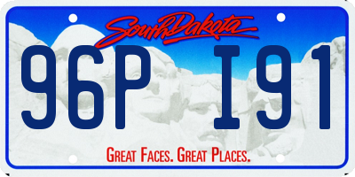 SD license plate 96PI91