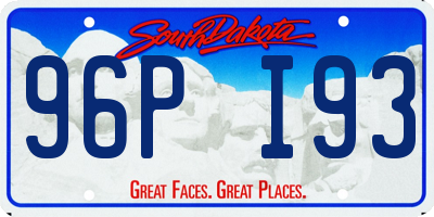 SD license plate 96PI93
