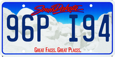 SD license plate 96PI94