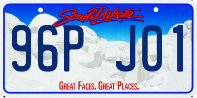 SD license plate 96PJ01