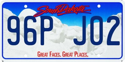 SD license plate 96PJ02