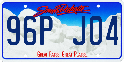 SD license plate 96PJ04