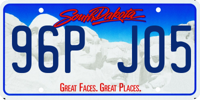 SD license plate 96PJ05