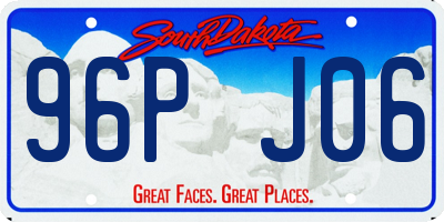 SD license plate 96PJ06