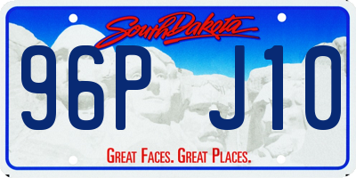 SD license plate 96PJ10