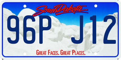 SD license plate 96PJ12