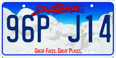 SD license plate 96PJ14