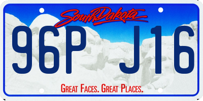 SD license plate 96PJ16