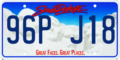 SD license plate 96PJ18