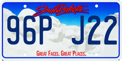 SD license plate 96PJ22