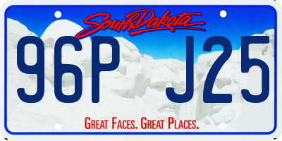 SD license plate 96PJ25