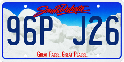 SD license plate 96PJ26