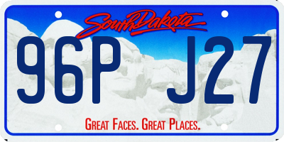 SD license plate 96PJ27