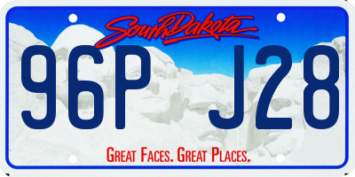 SD license plate 96PJ28