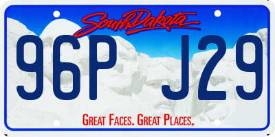 SD license plate 96PJ29